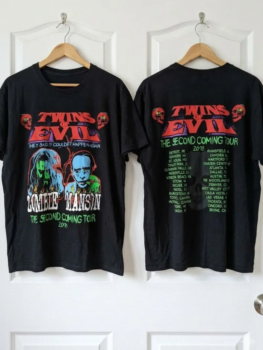 Twins of Evil Rob Zombie Marilyn Manson 2018 2nd Coming T-Shirts